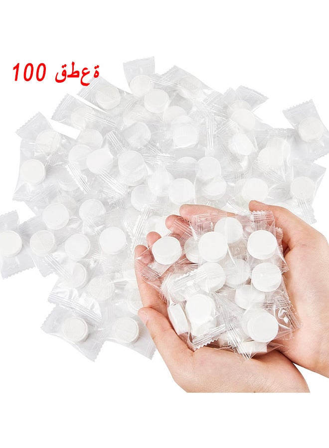 100PCS Mini Compressed Towel, Disposable Face Compressed Towels, Compressed Towels For Camping, Soft Hand Wipe, Portable Compressed Cotton Coin Tissue Towel For Travel/Home/Outdoor Activities
