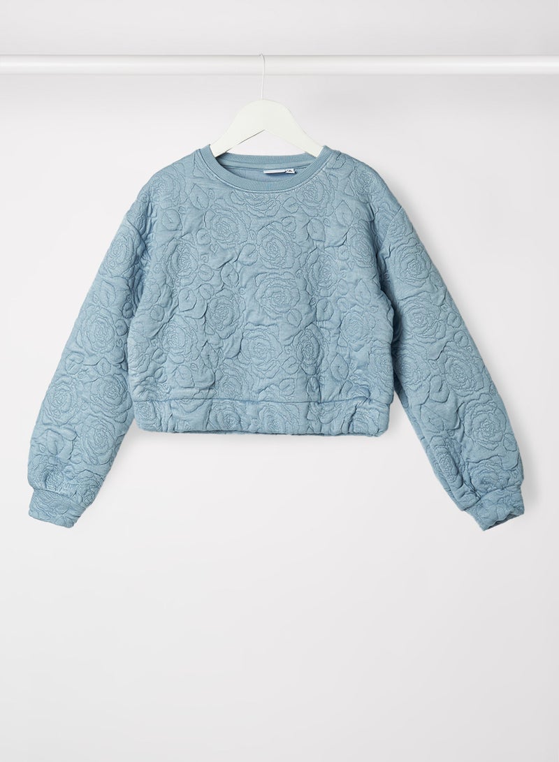 Kids/Teen Textured Sweater Blue