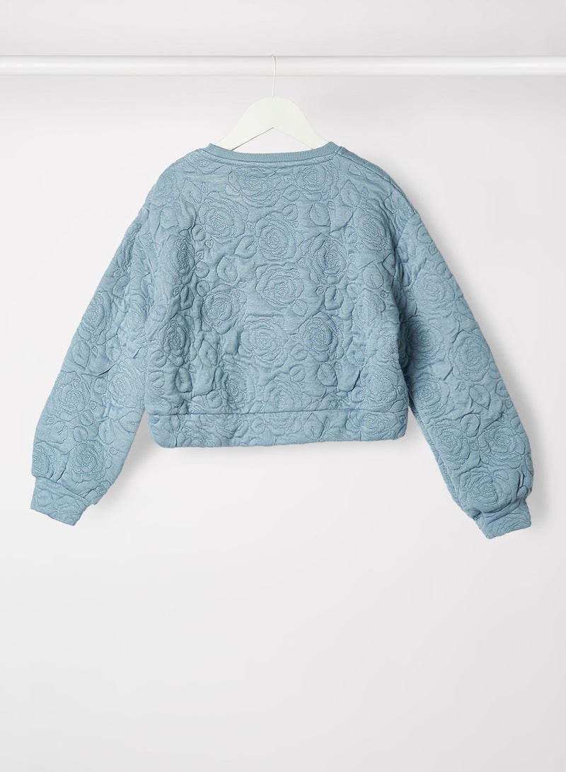 Kids/Teen Textured Sweater Blue