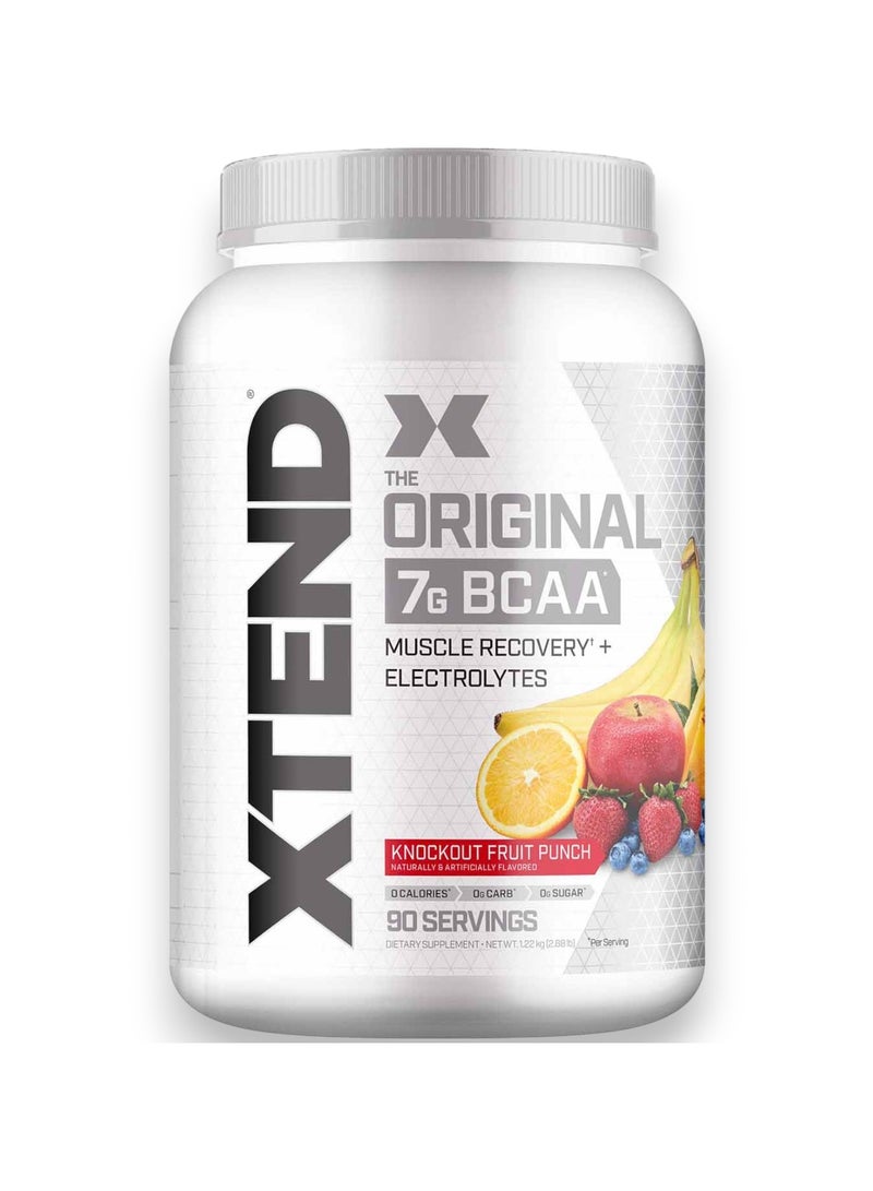 Xtend The Original 7G BCAA Muscle Recovery + Electrolytes, Knockout Fruit Punch Flavour,  90 Servings