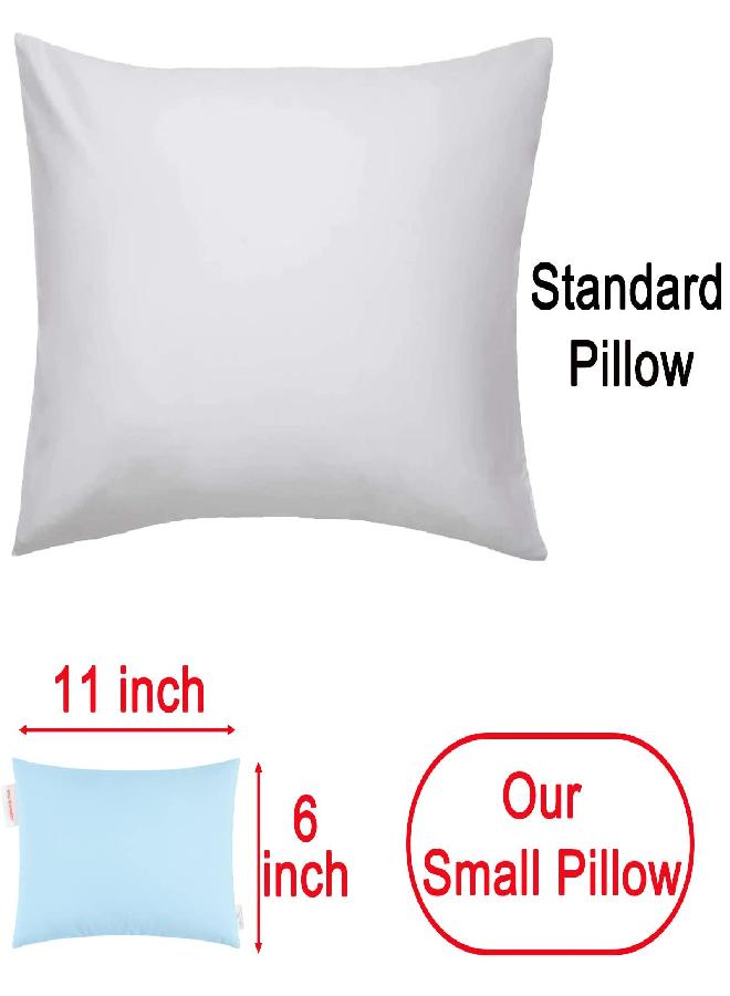 Pro Goleem Small Pillow 11’’x6’’x2.5’’ Small Pillows for Sleeping and Traveling Mini Pillow with Name Tag Tiny Pillow for Kids Baby Pillow Neck Lumbar Knee Nap Pillow Pet Pillow, Blue