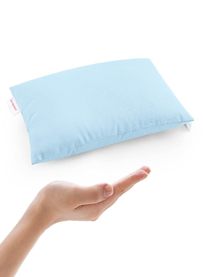 Pro Goleem Small Pillow 11’’x6’’x2.5’’ Small Pillows for Sleeping and Traveling Mini Pillow with Name Tag Tiny Pillow for Kids Baby Pillow Neck Lumbar Knee Nap Pillow Pet Pillow, Blue