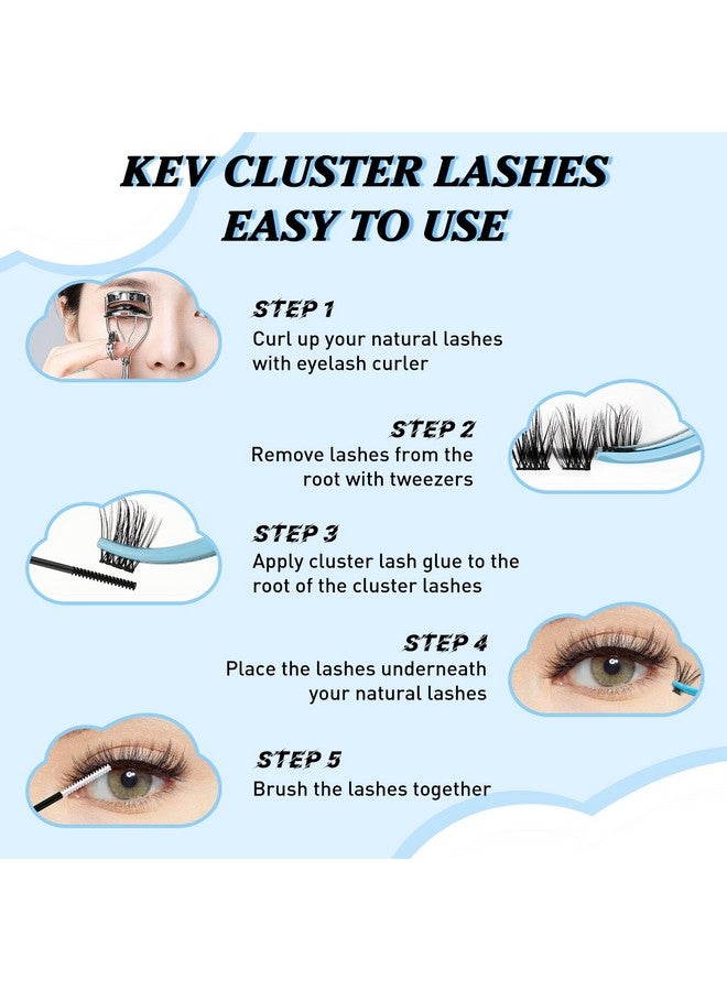 Lash Clusters 192 Pcs Cluster Lashes Diy Lash Extension At Home Eyelash Clusters(Cloudy D1018Mix)