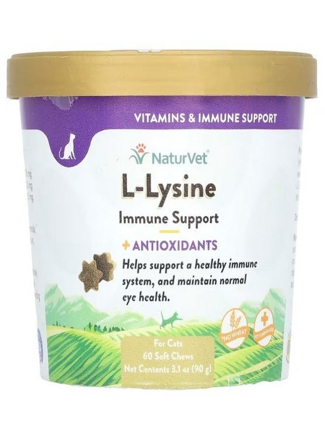 L Lysine Immune Support  Antioxidants For Cats 60 Soft Chews 3.1 oz 90 g