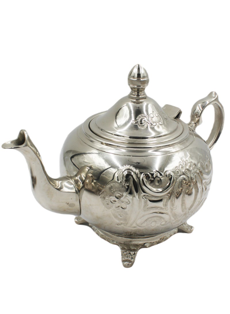 Moroccan Arabic Traditional Silver Plated Tea Pot 17 X 25 cm