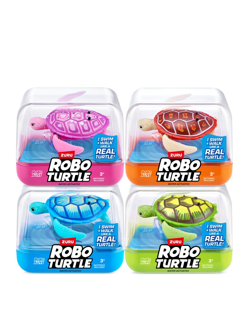 ZURU - (Pack of 2) Robo Alive Water Activated Turtle Toy - Color May Vary
