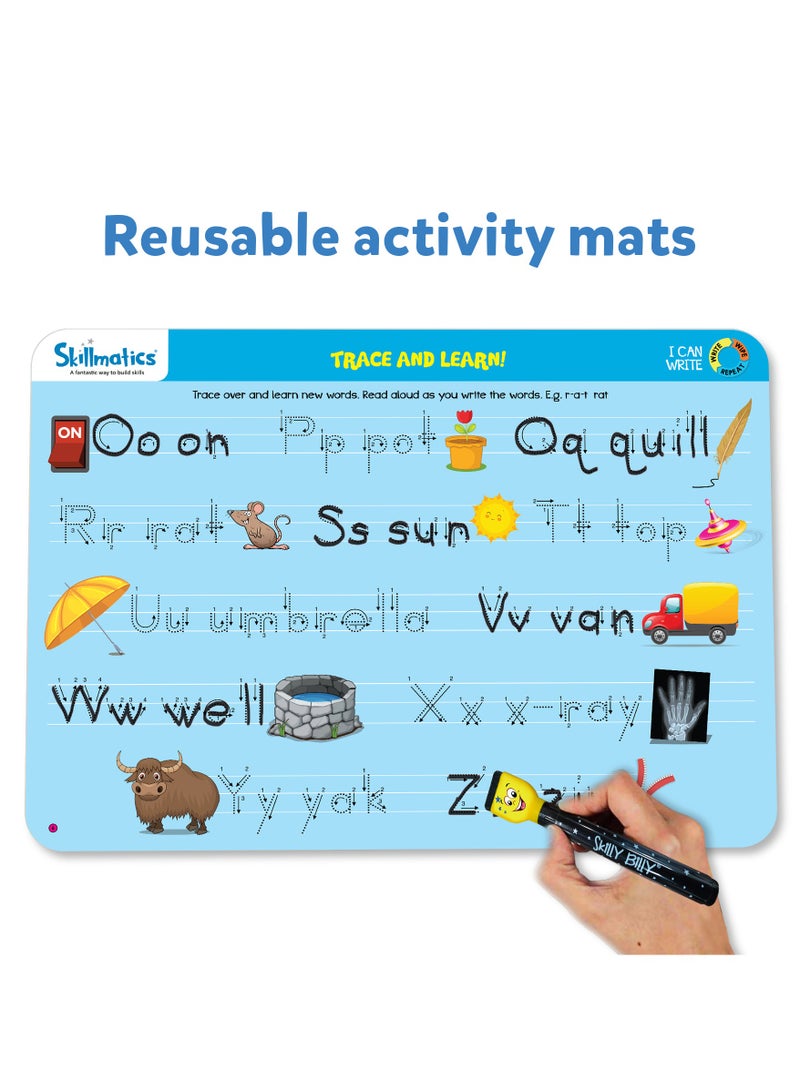 I Can Write, Preschool Learning Activities, Educational Toy and Game, Back to School Supplies, Reusable Activity Mats, Gifts for Students, Kids, Ages 3, 4, 5, 6