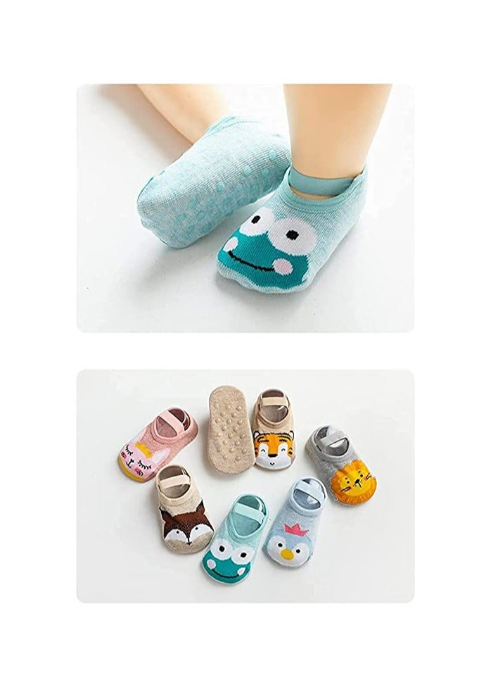 Baby Toddler Non-skid Socks Little Girls Cu te Cartoon Floor 8-Pairs 8-36M