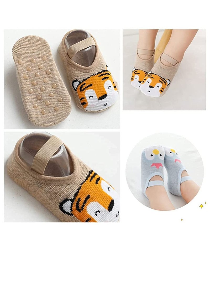 Baby Toddler Non-skid Socks Little Girls Cu te Cartoon Floor 8-Pairs 8-36M