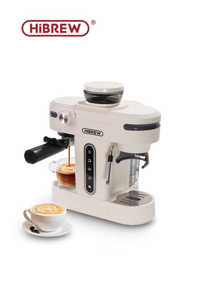 20Bar Espresso Machine With Ginder 2 In 1 Semi Automatic Coffee Maker, Latte And Cappuccino Milk Frother Barista Pro For Home H14