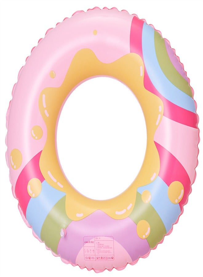 Children's Striped Swimming Ring  Pink