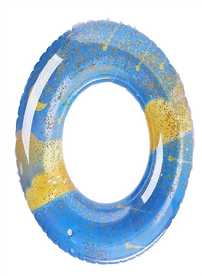 Children's Striped Swimming Ring Blue