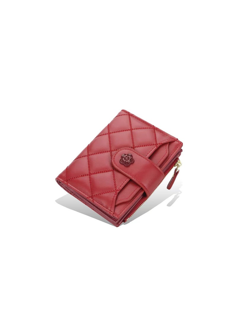 Leather Wallet Red