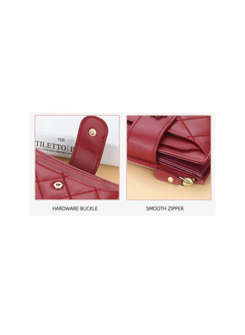 Leather Wallet Red