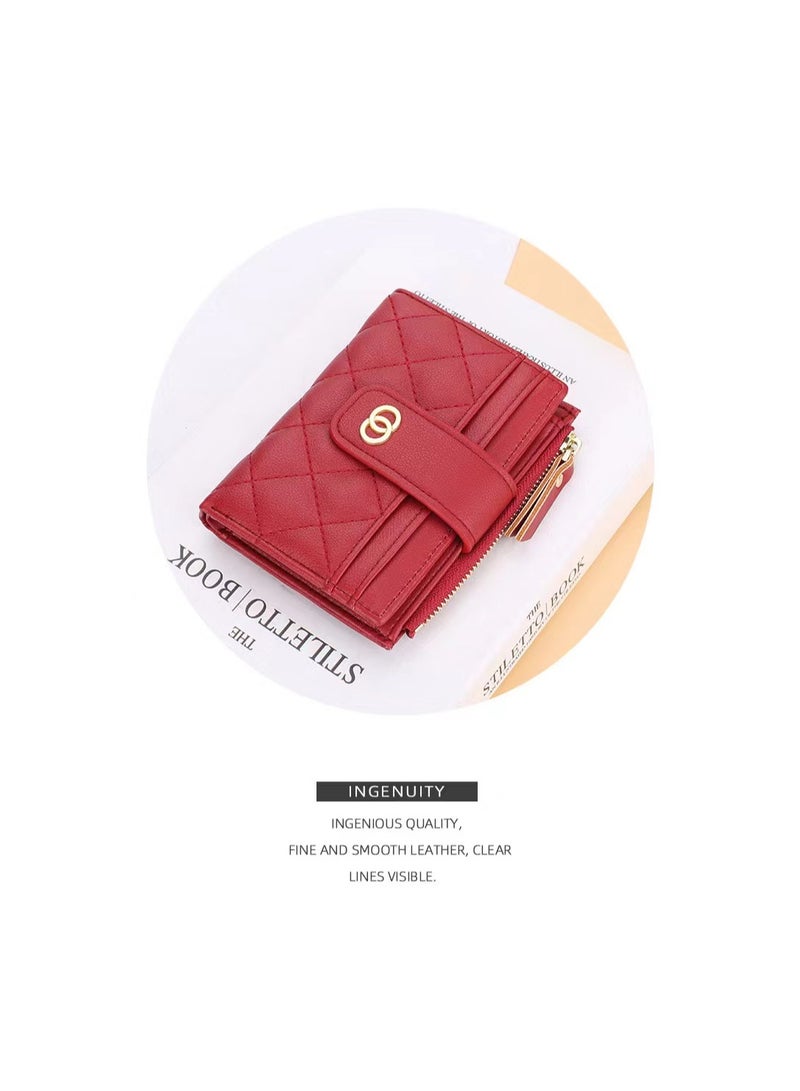 Leather Wallet Red