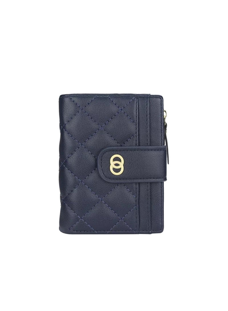 Leather Wallet Dark Blue