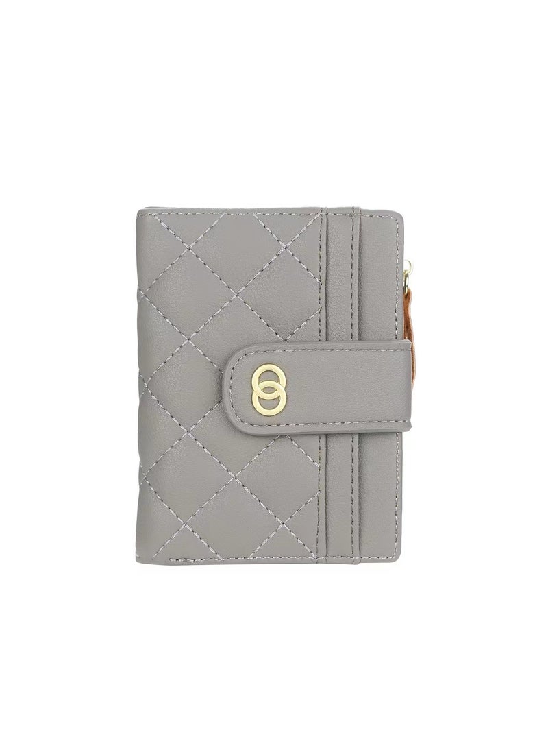 Leather Wallet  Grey