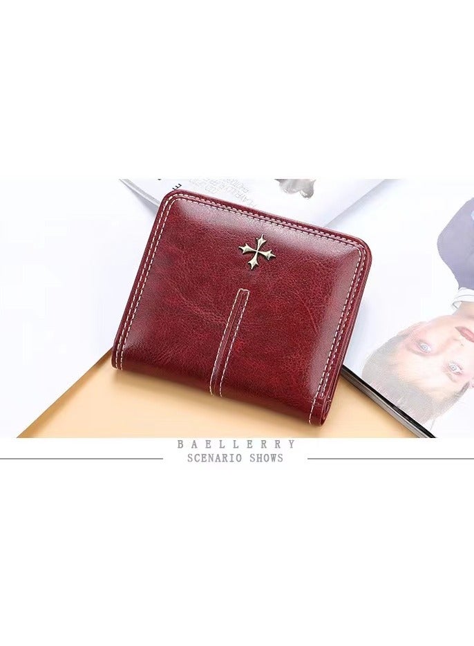 Leather Wallet Red