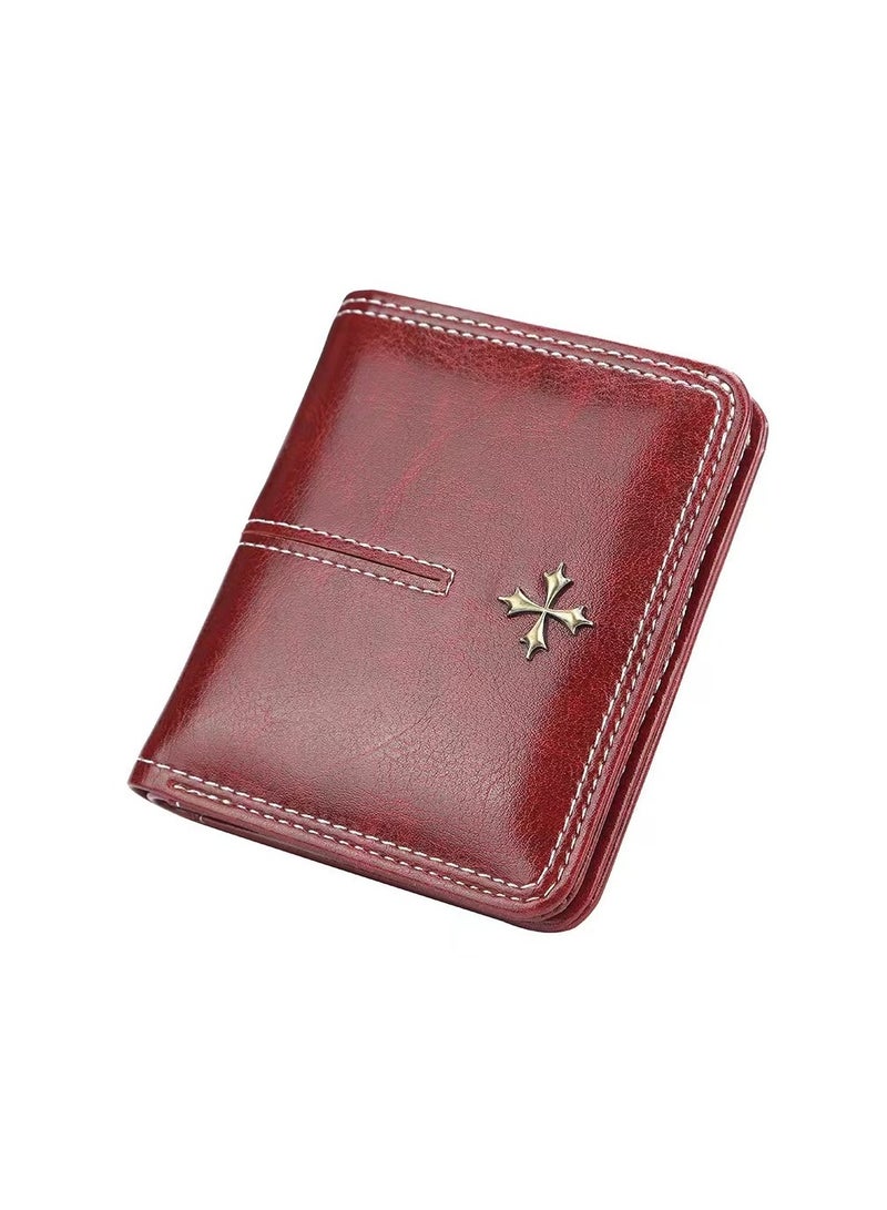 Leather Wallet Red