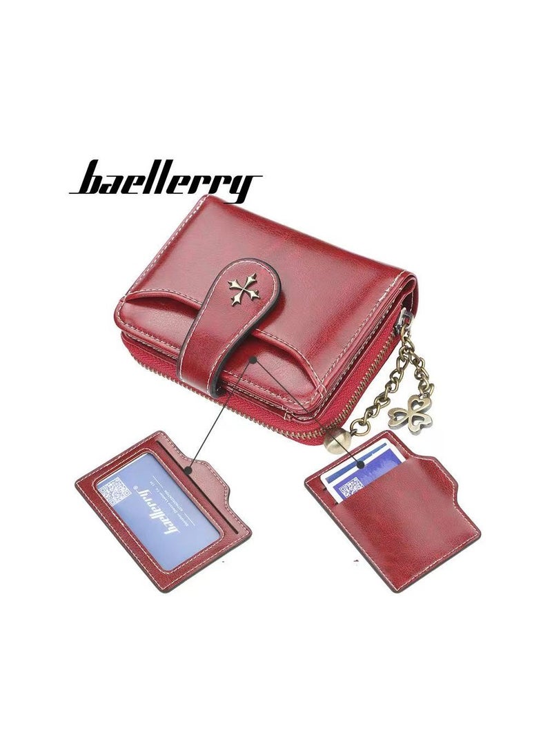 Leather Wallet Red