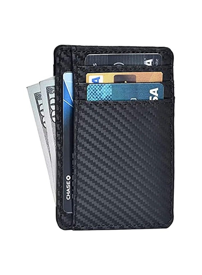 Slim Front Pocket,RFID Blocking Genuine Leather Wallets for Men Women, Handmade Credit Card Holder