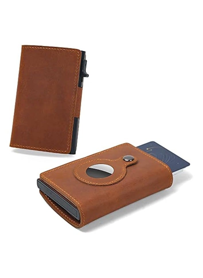 Air Tag Wallet for Men RFID Credit Card Holder Automatic Pop up Mini Wallet | Pocket-Sized Slim Design Multipurpose Accessory for Case for Men