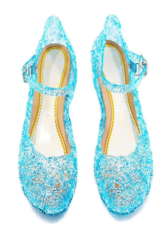 Girl Princess Crystal Shoes Summer Blue