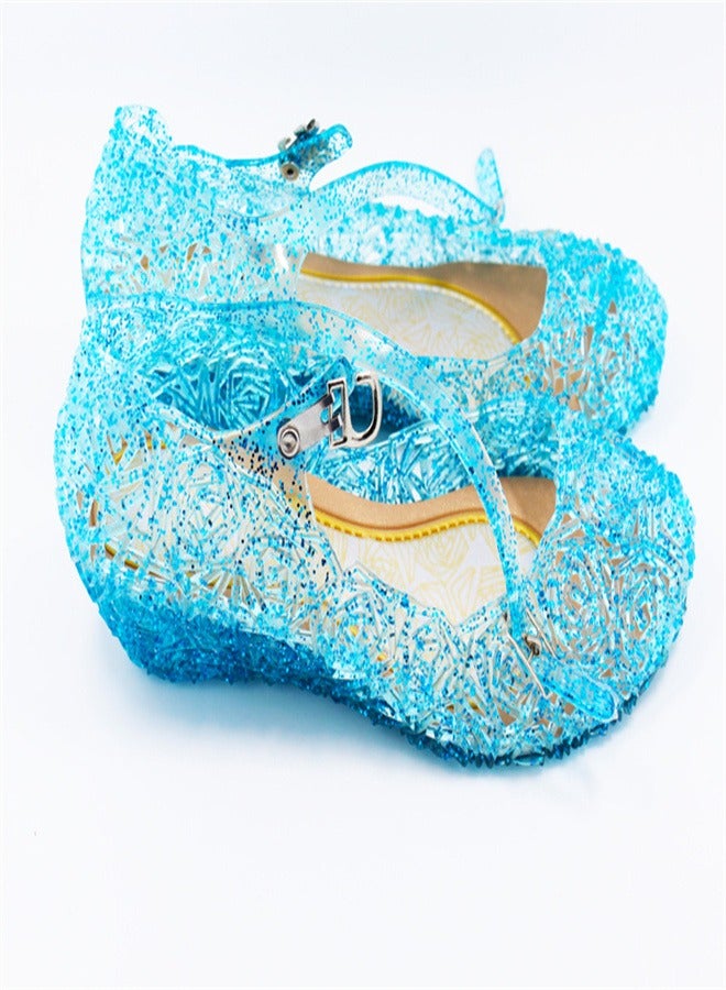 Girl Princess Crystal Shoes Summer Blue