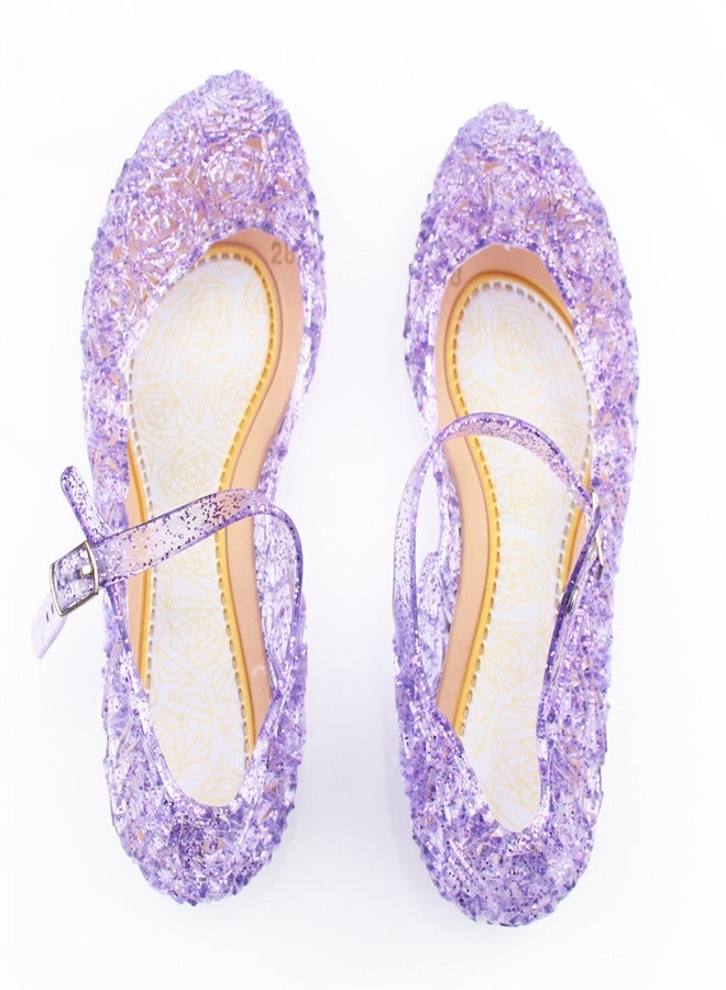 Girl Princess Crystal Shoes Summer purple
