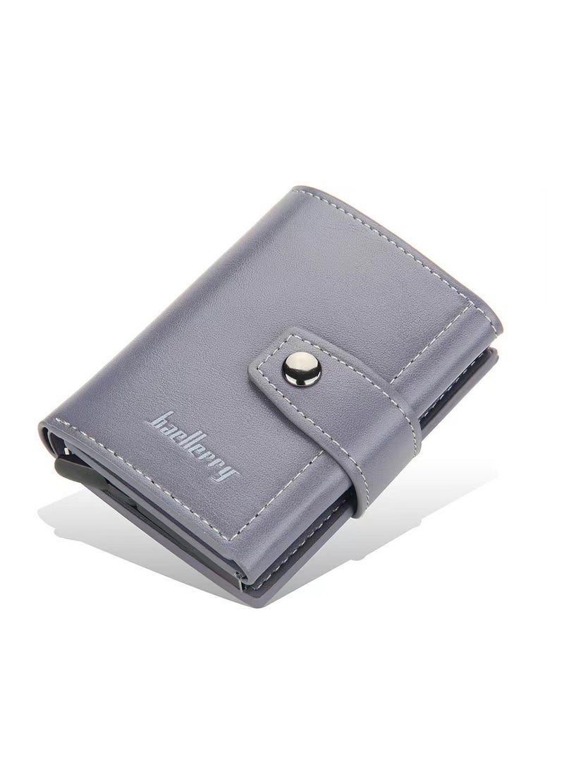 Leather Wallet Grey