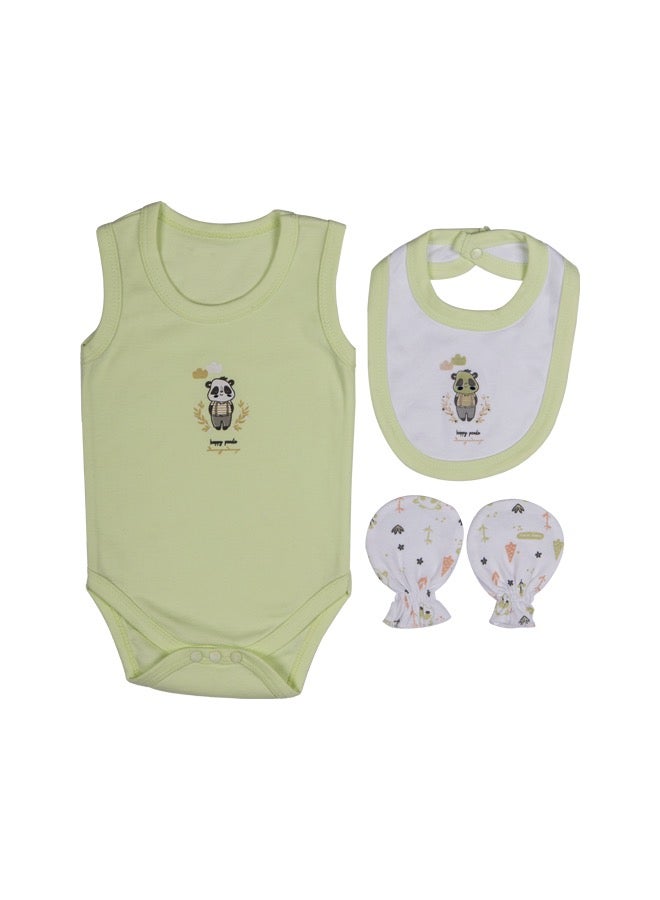 BabiesBasic 7 piece unisex 100% cotton Gift Set include bib, blanket, mitten, cap, romper, top and bottom set