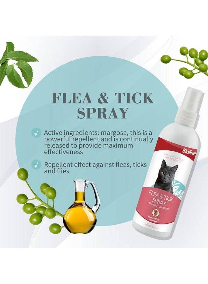 Flea And Tick Spray For Cats 2X175Ml