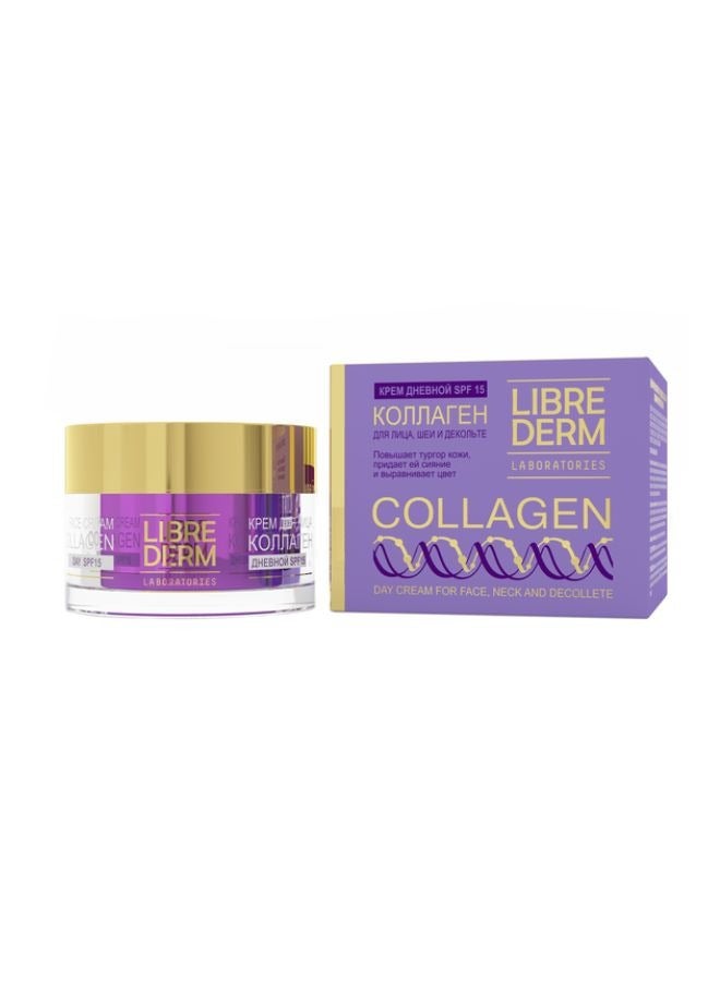 LIBREDERM Collagen Cream for Face, Hydrating & Revitalizing Skincare Moisturizer, Anti Aging Neck and Décolleté Daily Face Cream, 50ml