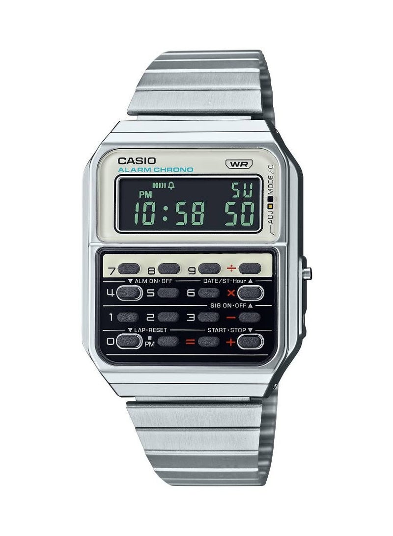 Digital Calculator Stainless Steel Watch CA-500WE-7DF