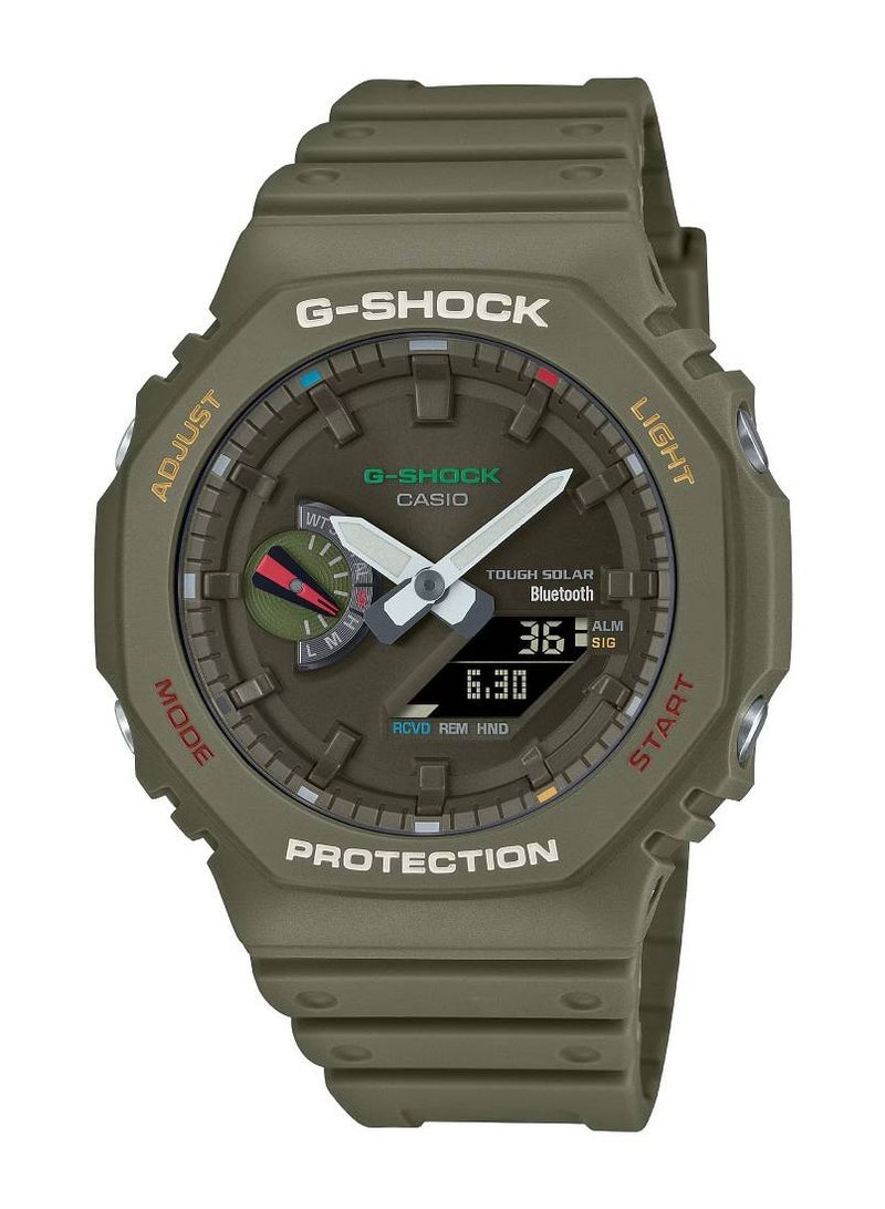 Men's Analog+Digital Asymmetrical Shape Resin Wrist Watch GA-B2100FC-3ADR - 45.4 Mm