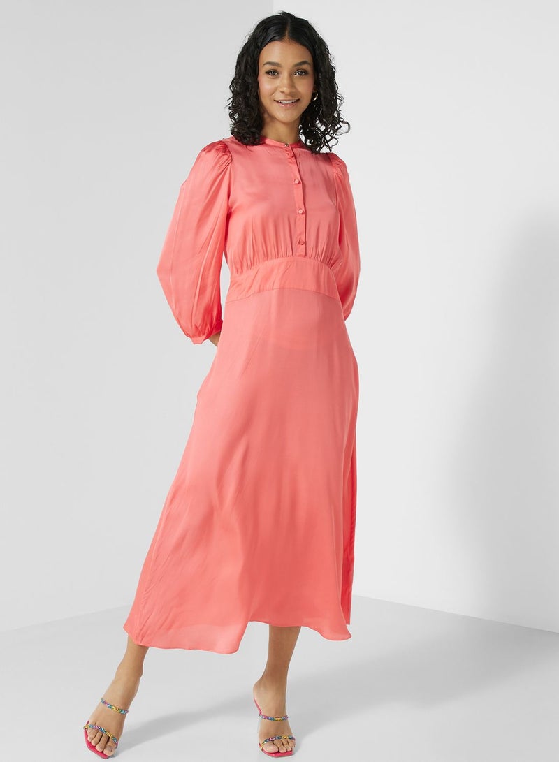 Ballon Sleeve Dress