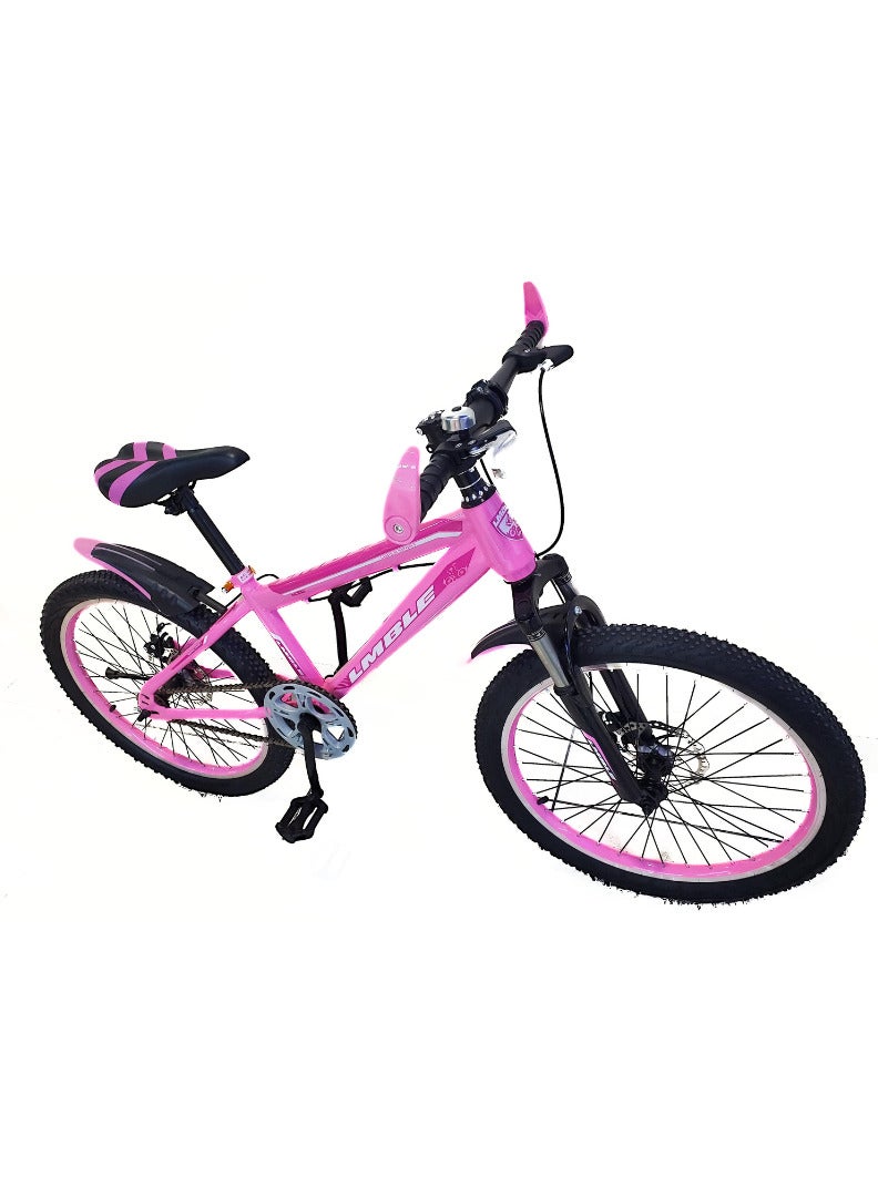 Shard Mountain bike 22 inches Carbon Steel Frame single speed Dual Disc Brake Pink