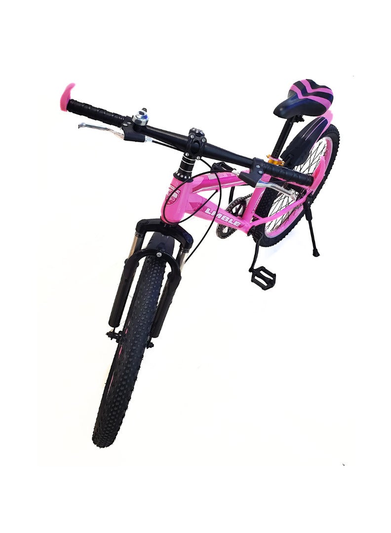 Shard Mountain bike 22 inches Carbon Steel Frame single speed Dual Disc Brake Pink