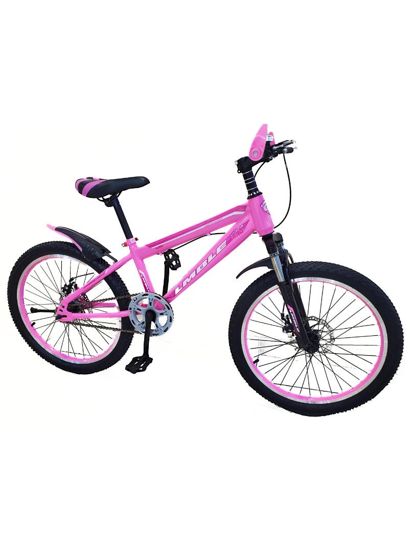 Shard Mountain bike 22 inches Carbon Steel Frame single speed Dual Disc Brake Pink