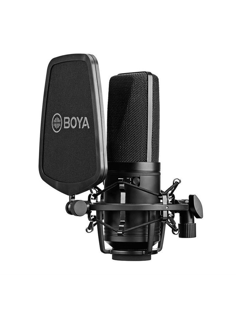 BY-M1000 Recording Condenser Microphone Professional Studio Broadcast Mic Vlog Gaming Vocal Singing Live