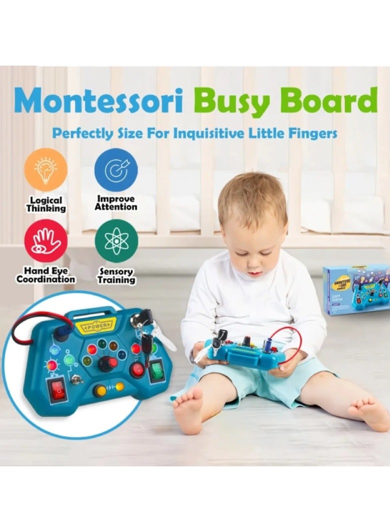 Montessori Busy Board Toys for Toddlers, Gifts for 3 Year Old Baby, Educational Learning Toys, Travel Toys for Toddlers
