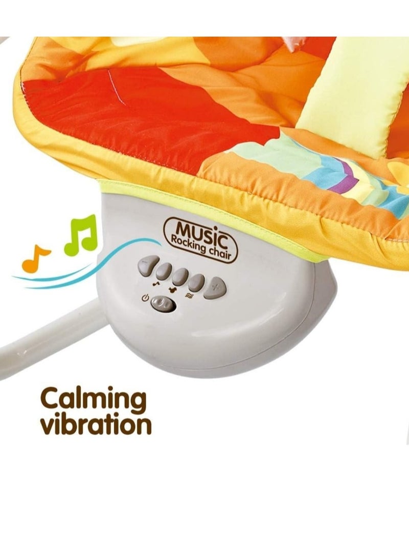 Multifunctional Baby Music Rocking Chair Baby Cradle Swing with Toys, Portable Toddlers Musical Rocking Chair With Music Vibration
