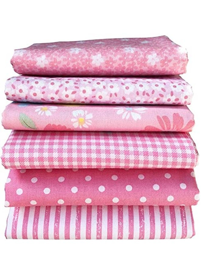 Goodern Fat Quarter Cotton Quilting Fabric Thick Craft Printed Fabric High Density Bundle Squares Patchwork Lint DIY Sewing,Precut Quilt Sewing Quilting Fabric (6pcs,40cmx50cm)-B