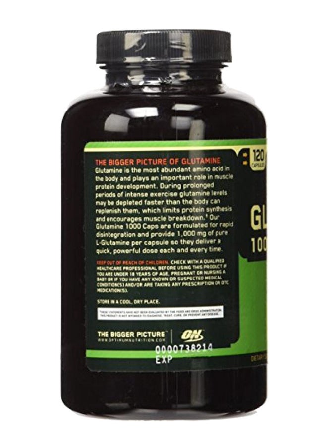 Glutamine Dietary Supplement - Unflavored - 120 Capsules