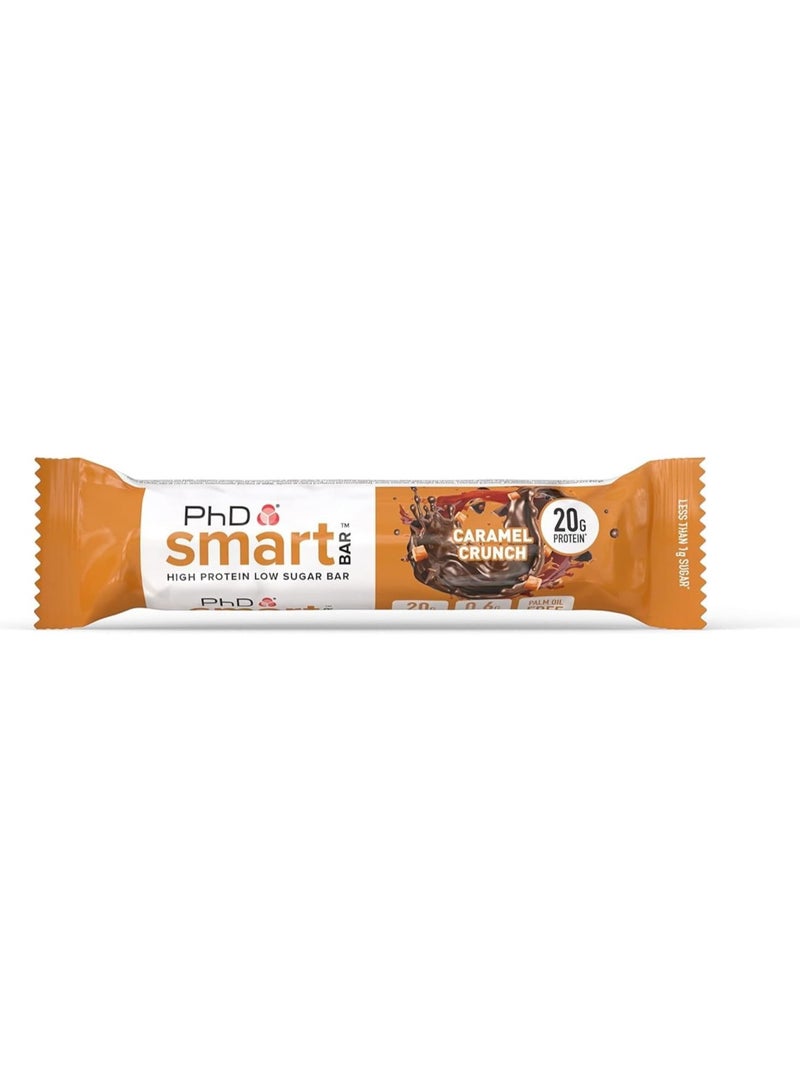 PHD Smart High Protein Low Sugar Bars with Caramel Crunch Flavour, 20G Protein 1.0G Sugar Palm Oil Free