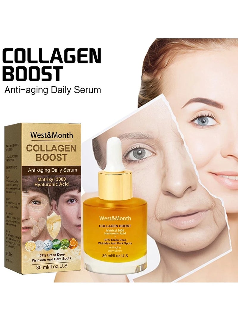 Advanced Collagen Boost Anti Ageing Serum, Regenerative Skin Repairing Hyaluronic Acid Serum, Hydrating Brightening Skin Care Serum For Shrinking Pore and Acne-treatment