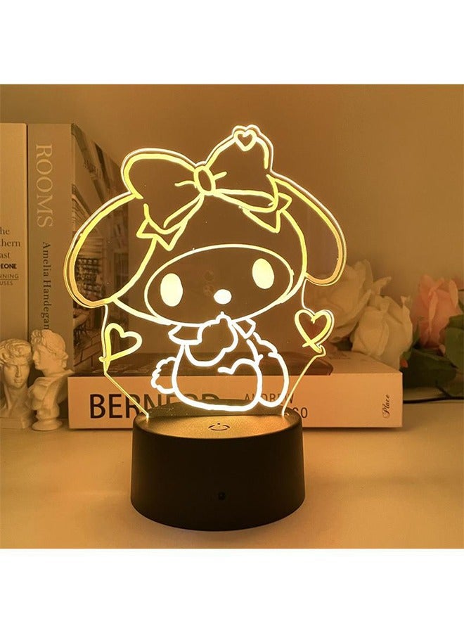USB Small Melody Anime Seven Color Night Light