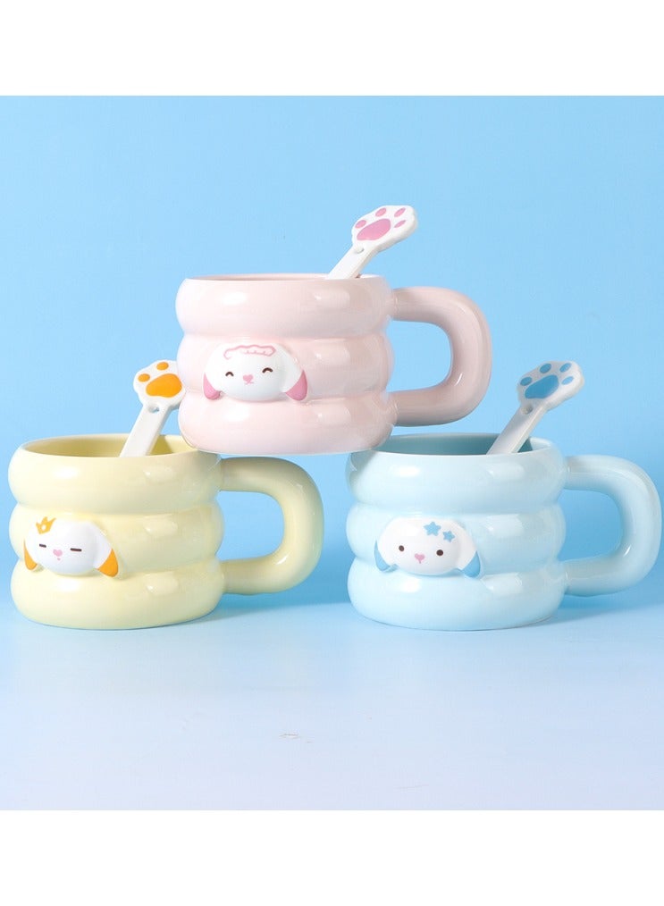 Cute Pet Circle Shaped Ceramic Cup
