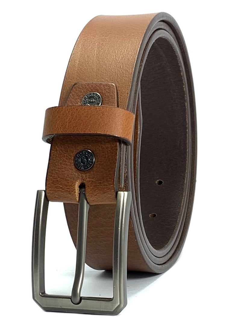 CLASSIC MILANO® Genuine Leather Belt Men in an elegant GIFT BOX; Classic Jean Belt; Belts for men Mens belt Leather; Pin Buckle 35MM