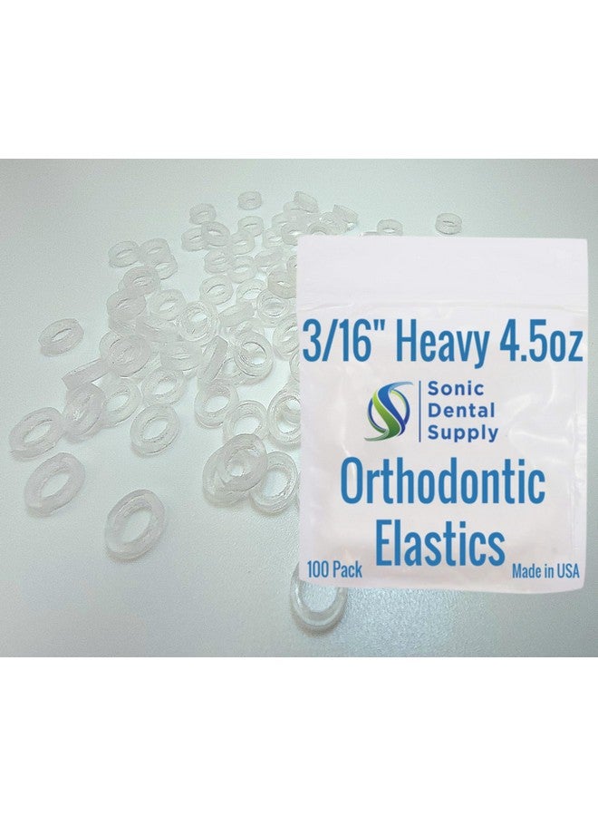Orthodontic Elastic Rubber Bands100 Packclear Latex Free Small Braces Dreadlocks Hair Braids Tooth Gap Packaging Crafts Sonic Dental Supply Made In Usa 316 Inch Mediumheavy 4.5 Oz